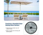 Costway Outdoor Umbrella Base Round Parasol Stand Heavy Duty Umbrella Holder w/35/38/48mm Adaptor Patio Yard