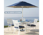 Costway Outdoor Umbrella Base Round Parasol Stand Heavy Duty Umbrella Holder w/35/38/48mm Adaptor Patio Yard