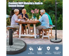 Costway Outdoor Umbrella Base Round Parasol Stand Heavy Duty Umbrella Holder w/35/38/48mm Adaptor Patio Yard