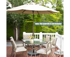 Costway Outdoor Umbrella Base Round Parasol Stand Heavy Duty Umbrella Holder w/35/38/48mm Adaptor Patio Yard