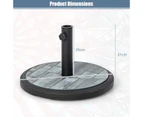 Costway Outdoor Umbrella Base Round Parasol Stand Heavy Duty Umbrella Holder w/35/38/48mm Adaptor Patio Yard