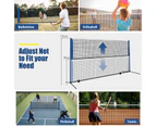 Costway 4.2m Badminton Tennis Net Ajustable Volleyball Pickleball Net Stand Outdoor Sports w/2 Shuttlecocks Carrying Bag