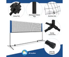 Costway 4.2m Badminton Tennis Net Ajustable Volleyball Pickleball Net Stand Outdoor Sports w/2 Shuttlecocks Carrying Bag