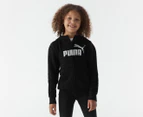 Puma Youth Girls' Essential Logo Full Zip Hoodie - Black