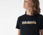 Quiksilver Youth Boys' All Lined Up Tee / T-Shirt / Tshirt - Black