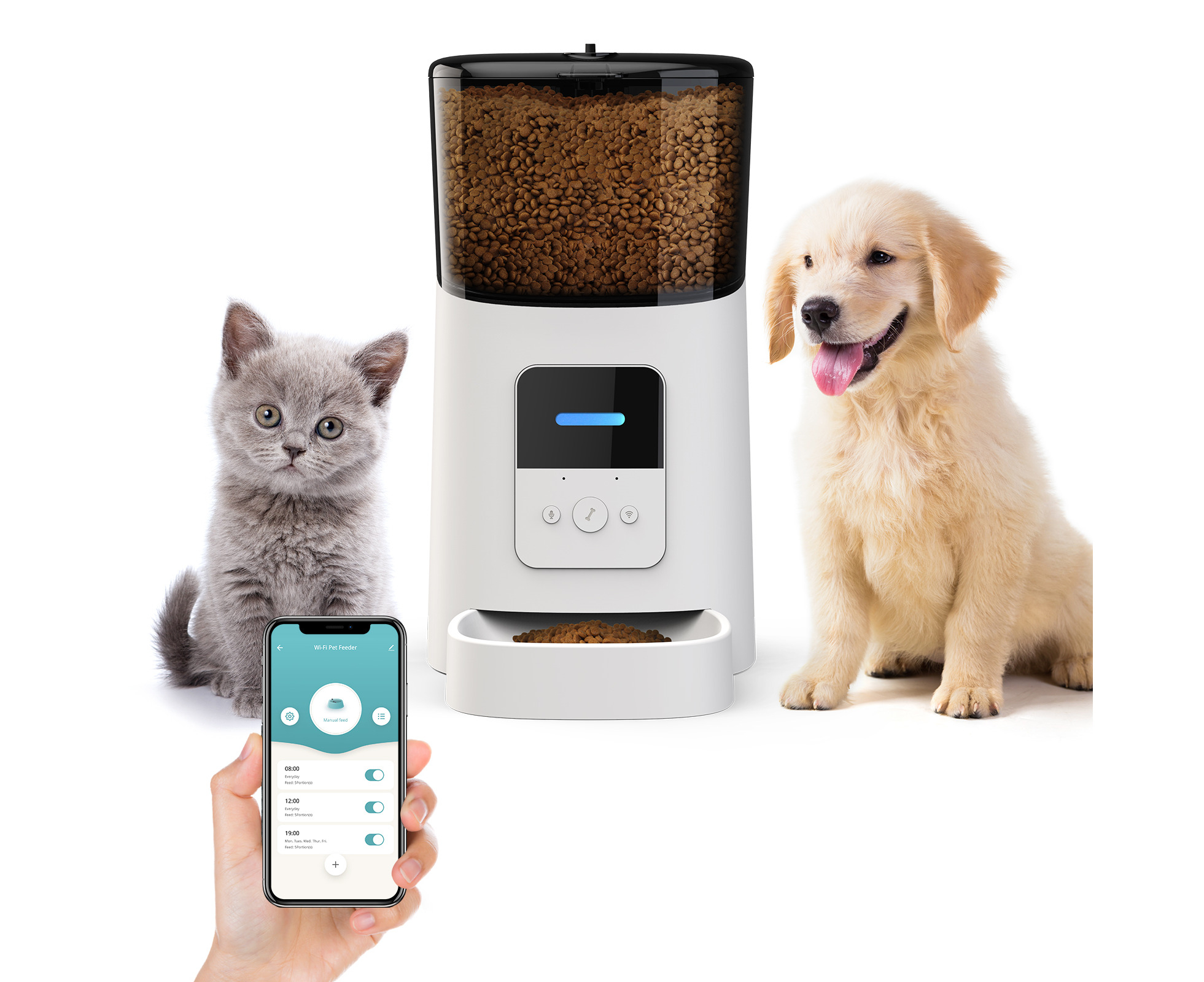 6L Automatic Feeder Pet APP Control Smart Food Dispenser Dog Cat