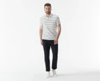 Tommy Hilfiger Men's Bold Stripe Polo Shirt - Fresh White