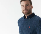 Polo Ralph Lauren Men's Driver Long Sleeve Sweater - Navy Heather