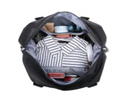 2Pcs Travel Duffel Bag and Makeup Bag Set Weekender Bag Fitness Gym Bag with Wet Pocket - Black