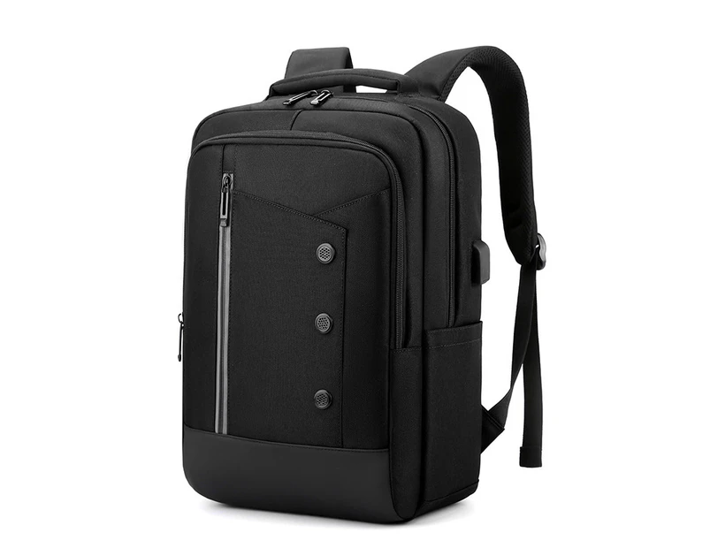 Travel Bag Laptop Backpack Women's Travel Work Waterproof -Black