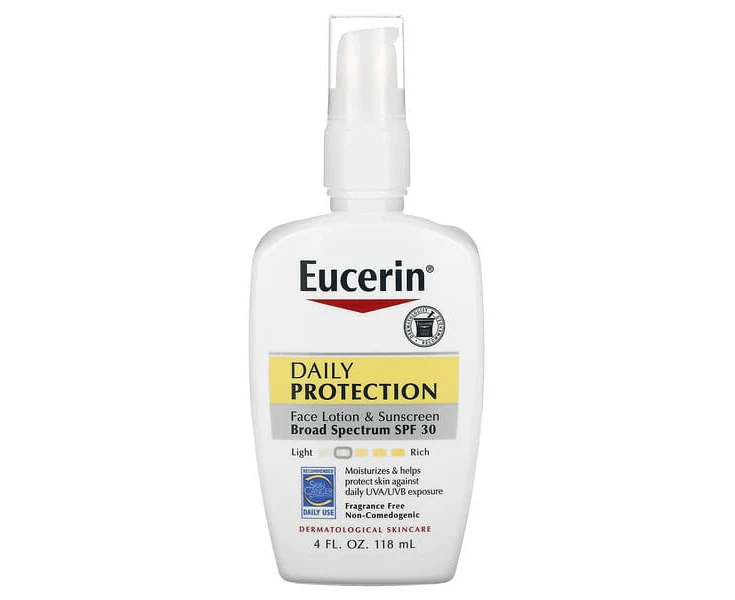 Daily Protection Face Lotion & Sunscreen, SPF 30, Fragrance Free, 4 fl oz (118 ml)