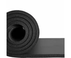 NBR Yoga Mat 15mm Thick Pad Nonslip Exercise Fitness Pilate Gym Durable Black