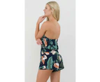 WINSOME GIRL Women's Summer Floral Playsuit Green WGPS09