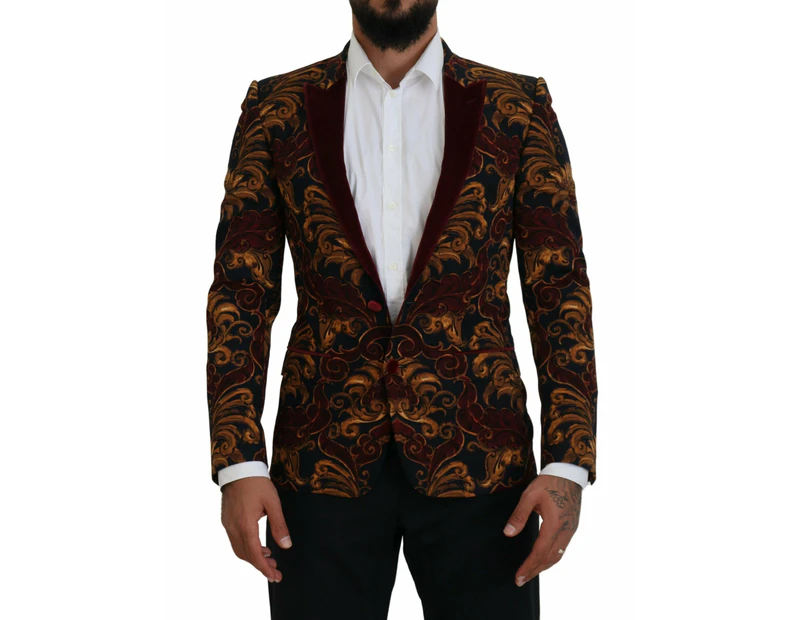 Dolce & Gabbana Elegant Multicolor Wool Blend Blazer