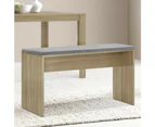 Artiss Dining Bench Upholstery Seat Wooden Chair Oak 90cm
