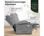 Advwin Massage Chair Electric Lift Recliner Chairs Sofa 8 Point Heated Vibration Armchair Lounge Grey