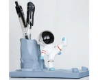 Upgrade Resin Spaceman Astronaut Pen Holder Desktop Office Storage Card Stand