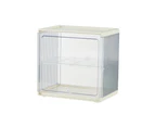 Clear Storage Box with Door Practical Mugs Storage Cases Blind Box Storage Box - White - B