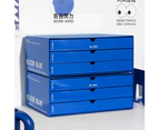 Desk Storage Box with 3 Drawers,Plastic Makeup Organizer,Desktop Organizer - Transparent