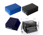 Desk Storage Box with 3 Drawers,Plastic Makeup Organizer,Desktop Organizer - Transparent Black