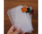 A5 A6 A7 Binder Dividers, Subject Dividers Horizontal Divider, 6-Hole Punched - Apricot - A6 partition
