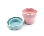 Mini Silicone Watercolor Washing Bucket Painting Brush Bucket for Oil Painting - Pink