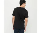 Target Australian Cotton Henley T-Shirt - Black