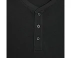 Target Australian Cotton Henley T-Shirt - Black