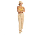 Volcom Women's Stone Street Elastic Waist Corduroy Pant - Khaki