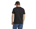 Adidas Men's Essentials Single Jersey 3-Stripes Tee / T-Shirt / Tshirt - Black/White