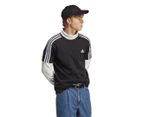 Adidas Men's Essentials Single Jersey 3-Stripes Tee / T-Shirt / Tshirt - Black/White