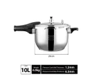 10L Commercial Grade Stainless Steel Pressure Cooker