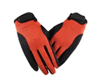 1 Pair Full Finger Gloves Breathable Antiskid Ice Silk Mesh Men Cycling Fitness Climbing Outdoor Training Sport Gloves for Gym - Red