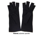 1 Pair Driving Gloves UV Block Breathable Half Finger Non-slip Unisex Fitness Gloves for Outdoor Sports - Black