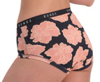 Bonds Women's Cottontails Full Briefs 3-Pack - Tuscan Blooms Charcoal/Macadamia/Melting Blush