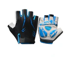 1 Pair Workout Gloves Half Finger Breathable Nylon Wrist Support Cycling Bike Gloves for Cycling - Blue
