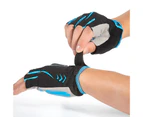 1 Pair Workout Gloves Half Finger Breathable Nylon Wrist Support Cycling Bike Gloves for Cycling - Blue