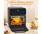 ADVWIN Air Fryer Oven, 10 in 1 Digital Multi - Function Air Fryer Toaster, Electric Cooker Kitchen Oven Black