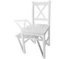 vidaXL Dining Chairs 4 pcs White Pinewood