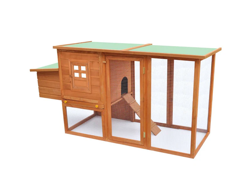 vidaXL Outdoor Chicken Cage Hen House with 1 Egg Cage Wood