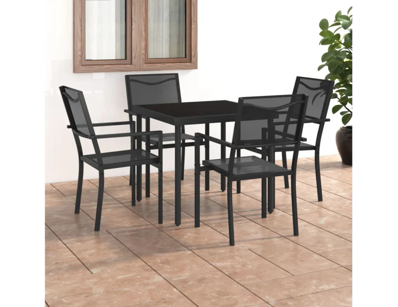 vidaXL 5 Piece Outdoor Dining Set Steel