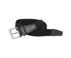 Stretchy Belts Mens Plain Weave Belt (Black) - BL176