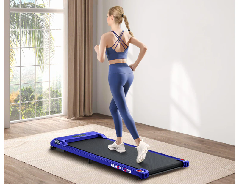 BLACK LORD Treadmill Electric Walking Pad Home Office Gym Fitness Remote Control Blue