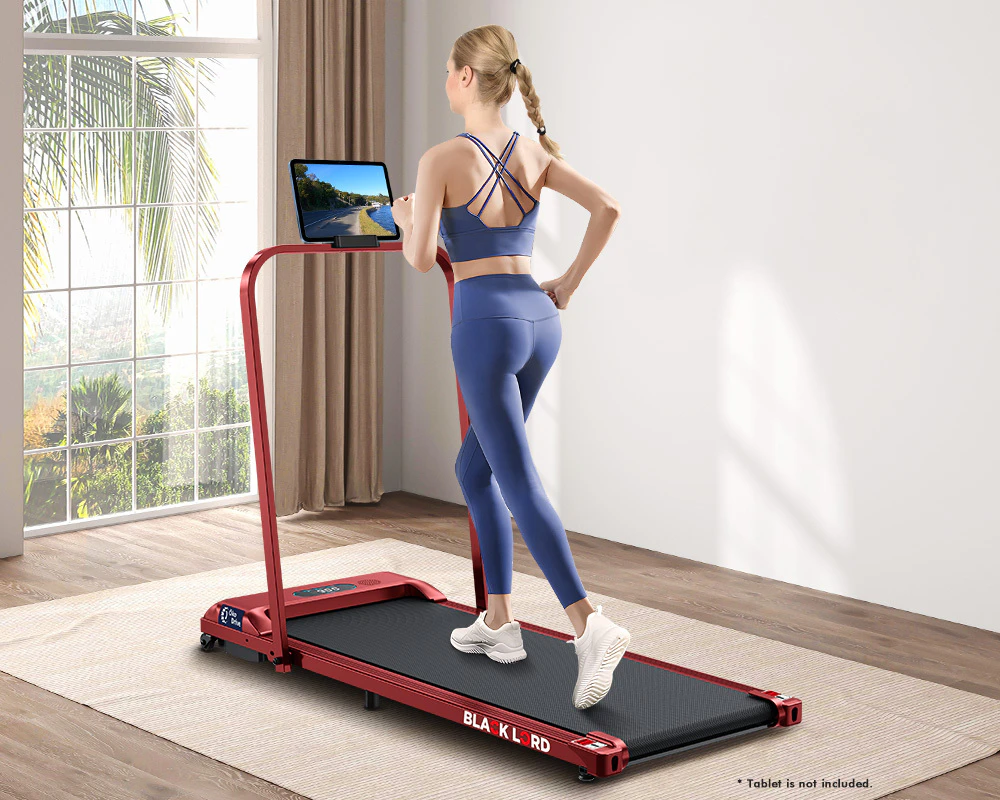 BLACK LORD Treadmill Electric Walking Pad Home Office Gym Fitness Foldable Red