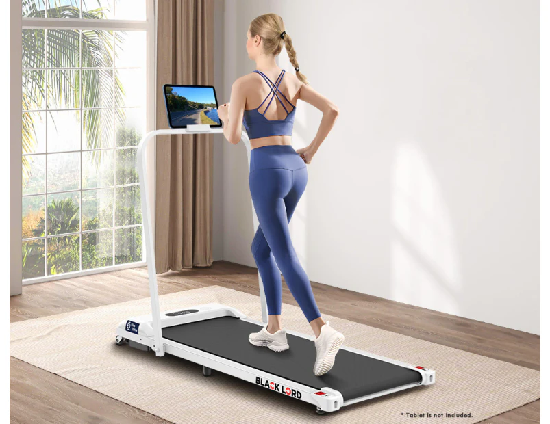 BLACK LORD Treadmill Electric Walking Pad Home Office Gym Fitness Foldable White