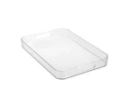 3x Boxsweden 43cm Crystal Serving Tray Storage Container Pantry Organiser Clear