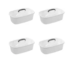 4x Boxsweden 2-Section 40x25cm Cleaning Caddy Organiser Storage w/ Handle Assort