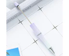 5Pcs DIY Bead Ballpoint Pens Retractable Ballpoint Pen Office Writing Supplies - Rose red white powde