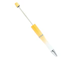 5Pcs DIY Bead Ballpoint Pens Retractable Ballpoint Pen Office Writing Supplies - Red white yellow gra