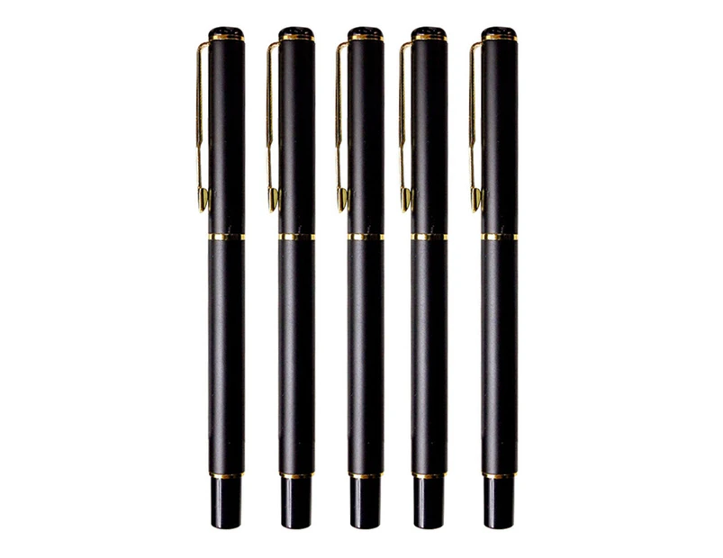 5x Fountain Pen Metal Signature Pen 0.5mm Business Pens Office School Supplies